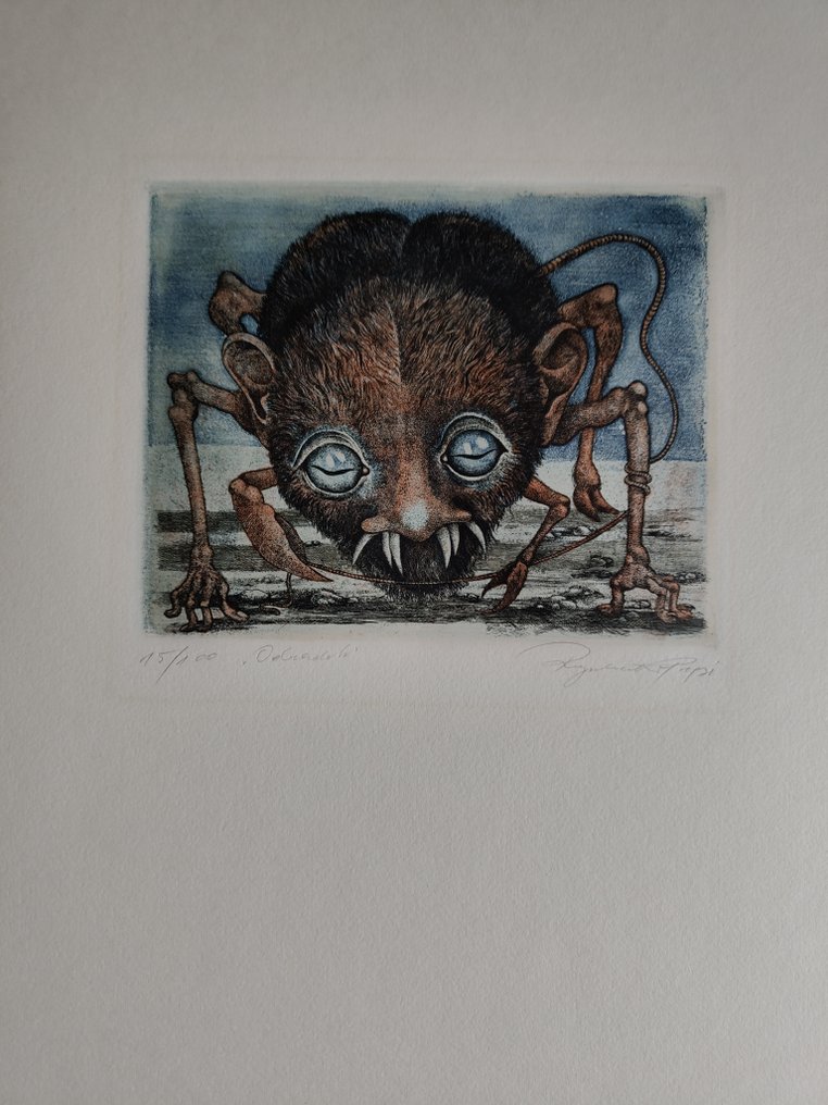 Kurt Regschek (1923-2005) - Kafka- etching, handsigned and numb. 1971, 2 #3.2