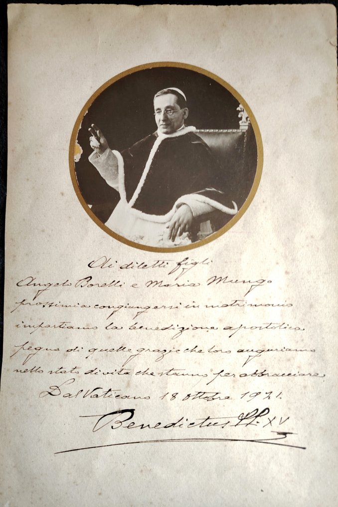 意大利 - 文档 - benedizione apostolica - 1921 #2.1