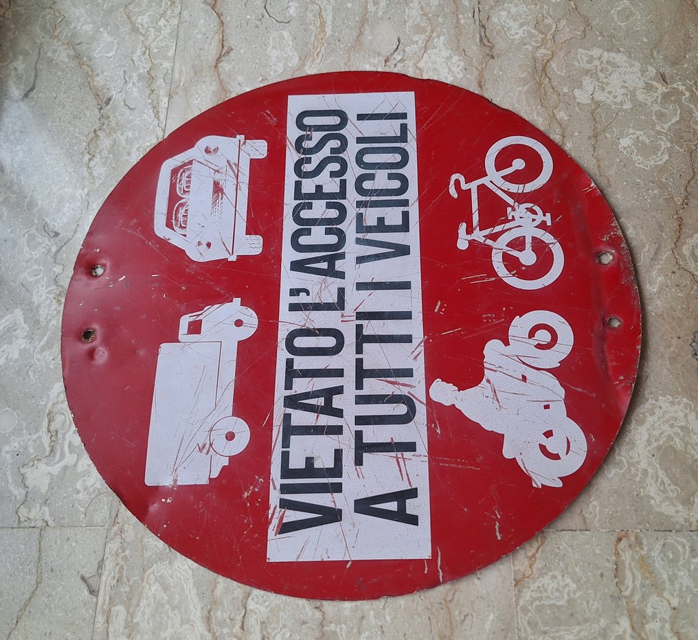 Placa de trânsito autêntica - Sinal de trânsito - Metal #3.2