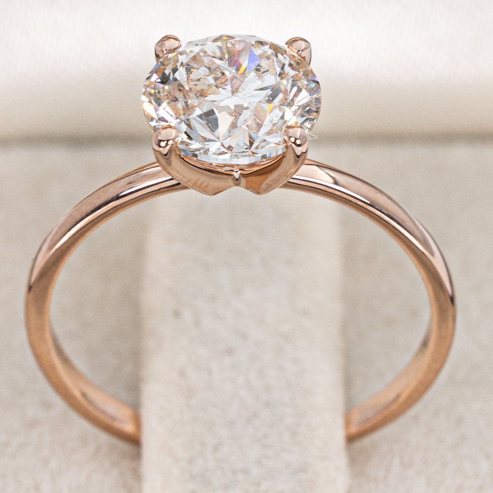 χωρίς τιμή ασφαλείας - Δαχτυλίδι - 14 καράτια Ροζ χρυσό - 2.00ct. tw. Διαμάντι (Φυσικό) - GCI #4.3