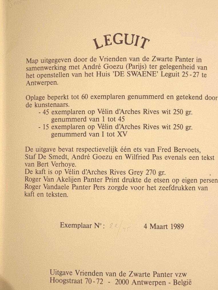 Fred Bervoets (1942) - Leguit (4 etchings) #2.1