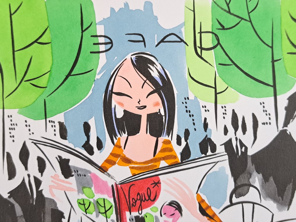 Lapone, Antonio - 1 Original colour drawing - Cafè Vogue #2.1