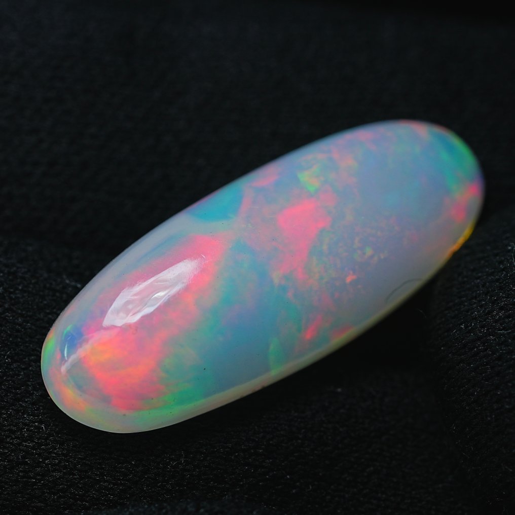 没有保留价 白色 蛋白石  - 15.06 ct - 国际有色宝石协会（ICA GemLab） - 极为罕见的色彩变化 #4.3