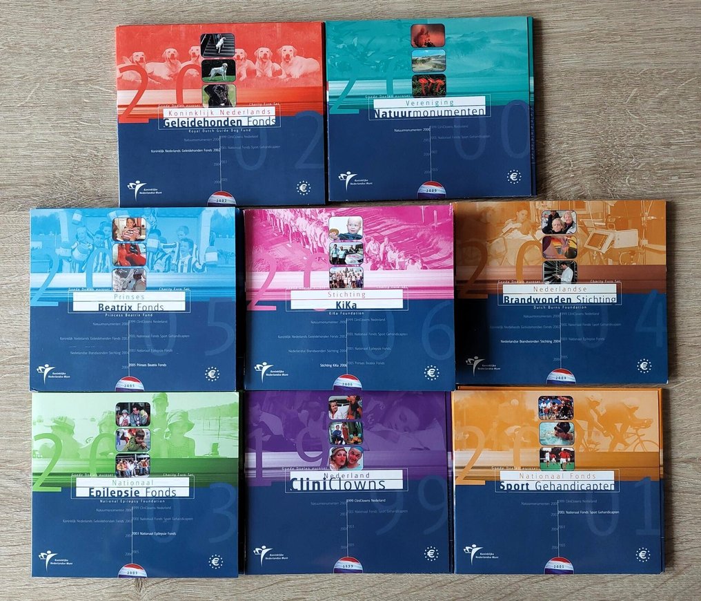 Hollandia. Year Set (BU) 1999/2006 "Goede Doelen" (8 sets)  (Nincs minimálár) #1.0