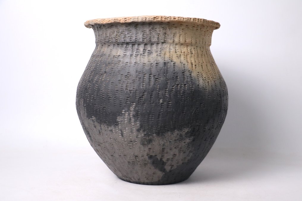 Βάζο Kokutō Yakishime - Μαύρο κεραμικό ψημένο σκεύος. - Κεραμικό - 坂田甚内 Jinnai Sakata (1943-) - Ιαπωνία - 1900-2000 #3.2