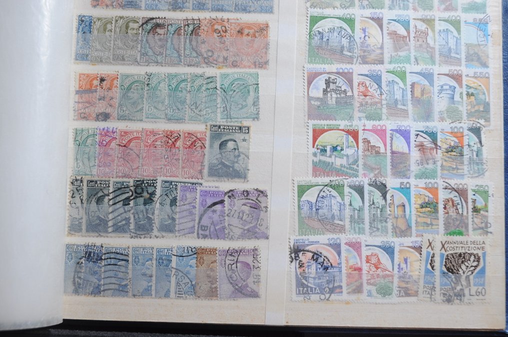 意大利、梵蒂冈和圣马力诺  - 一批货物，包括收藏品、数量、系列等，分布在多个库存簿和一本相册（232）。 #3.2