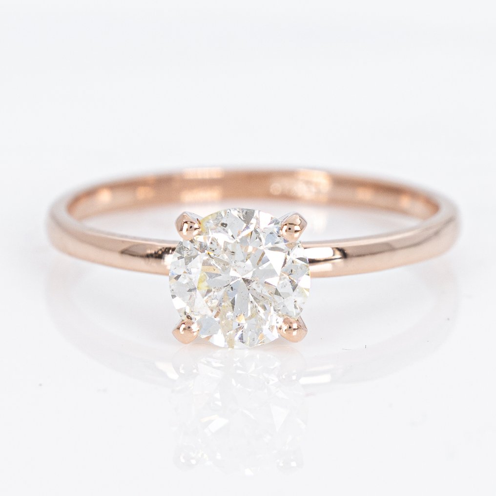 Sem preço de reserva - Anel - 14 K Ouro rosa -  1.02ct. tw. Diamante (Natural) - GCI #1.0