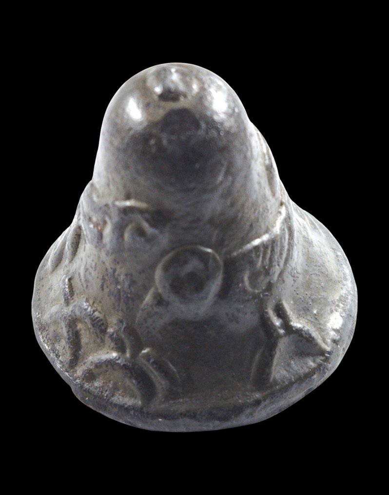 Indonesia. Rare conical tin ingot (42 gr) with decoration of a bird and rabbit also known as Tampang used as barter currency  (No reserve price) #2.1