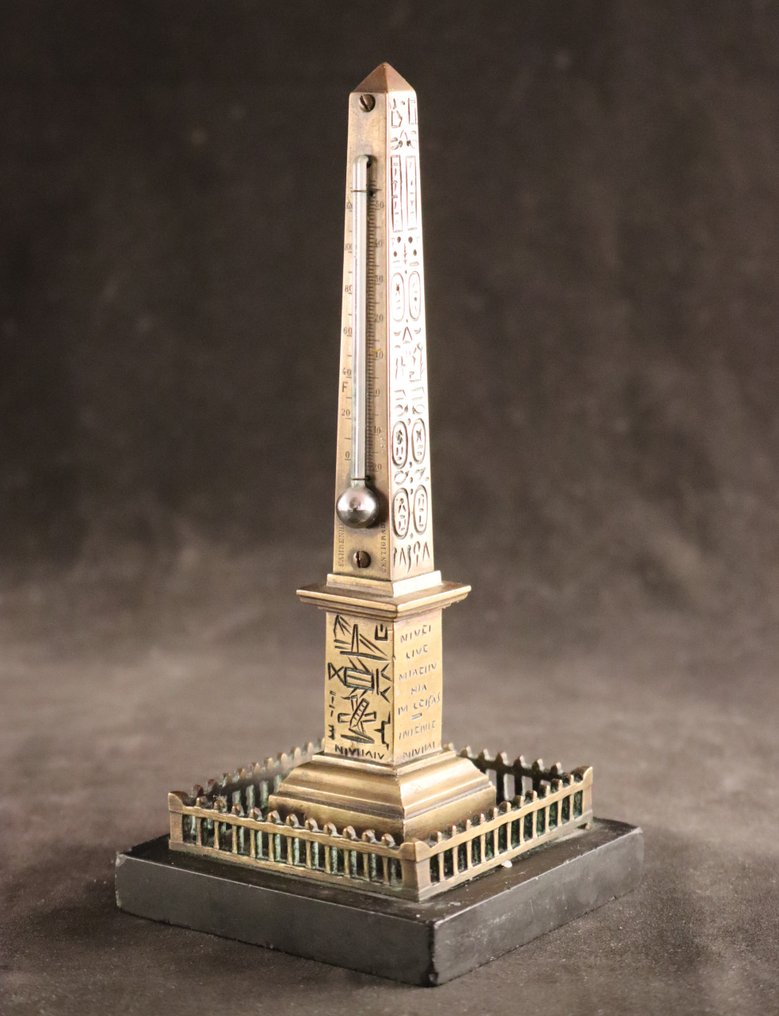  Pillar - Grand tour obelisk met thermometer - 1850-1900  #1.0
