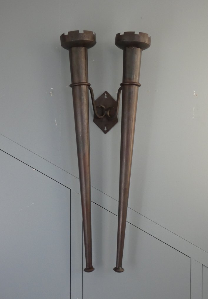 Κηροπήγιο Τοίχου κανδήλα, Τοίχου φακός (97 εκ.) - Σίδερο - Ντουέτο #4.3