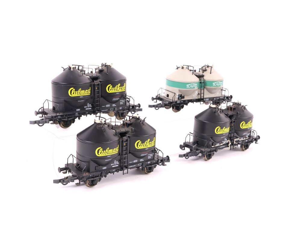 Roco H0 - Model wagonu towarowego (4) - Cztery silowagi 'Clubmast - Clubkraft - Schwarz' - DB #1.0
