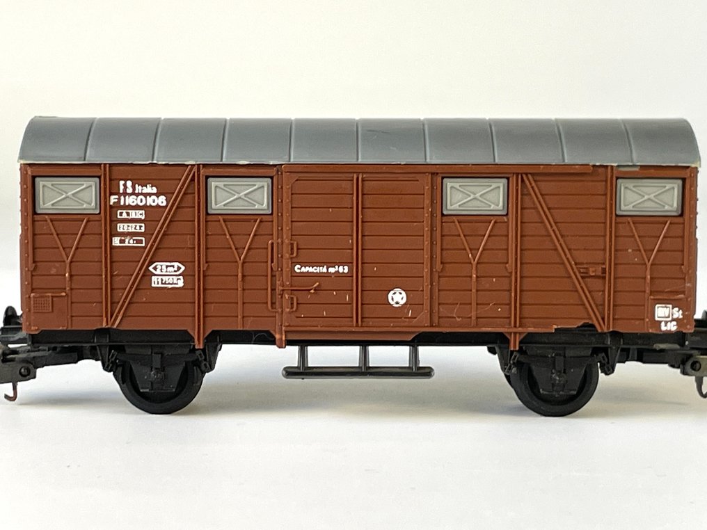 Lima H0 - Model train freight wagon set (8) - Set of 8 brown closed freight cars. - FS #4.3