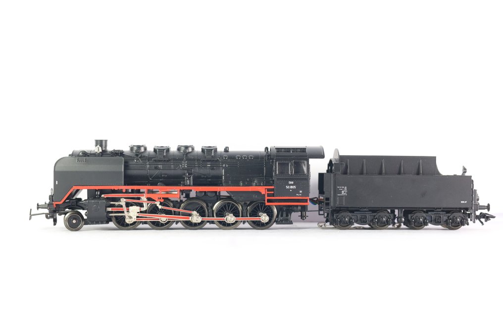 Märklin H0 - 3319 - Ατμομηχανή με όχημα μεταφοράς (1) - BR 50 - ÖBB #3.2