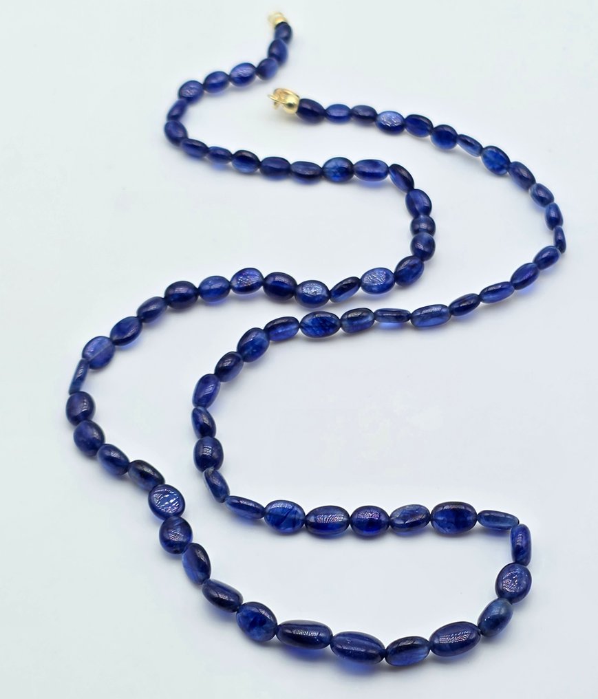 Sem preço de reserva - Colar - 18 K Ouro amarelo Safira - Zaffiri de 5,5 a 9,5 mm #1.0