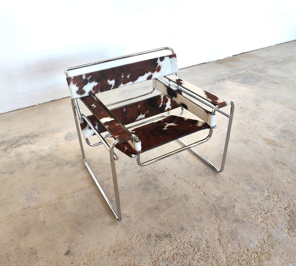 Knoll - Marcel Breuer - Πολυθρόνα - WASSILY - Χάλυβας - Καβαλλίνο #1.0