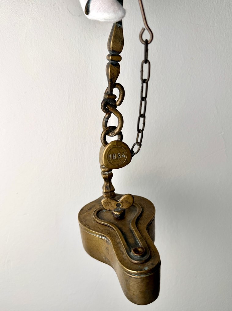 Μετα-μεσαιωνική Ορείχαλκος Λάμπα λαδιού - 9.8 cm  (χωρίς τιμή ασφαλείας) #4.3