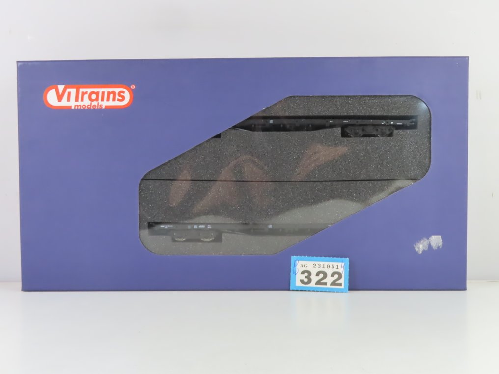 Vitrains H0 - 3319 - Model train freight carriage (1) - Two-piece set of four-wheeled trolleys. - NS #4.3