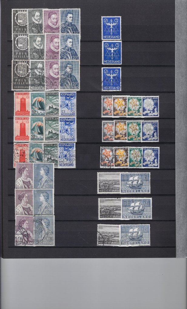 荷蘭 1907/1940 - 40枚完整的邮票系列，未使用且已盖邮戳，起始年份为1907年。 #3.2