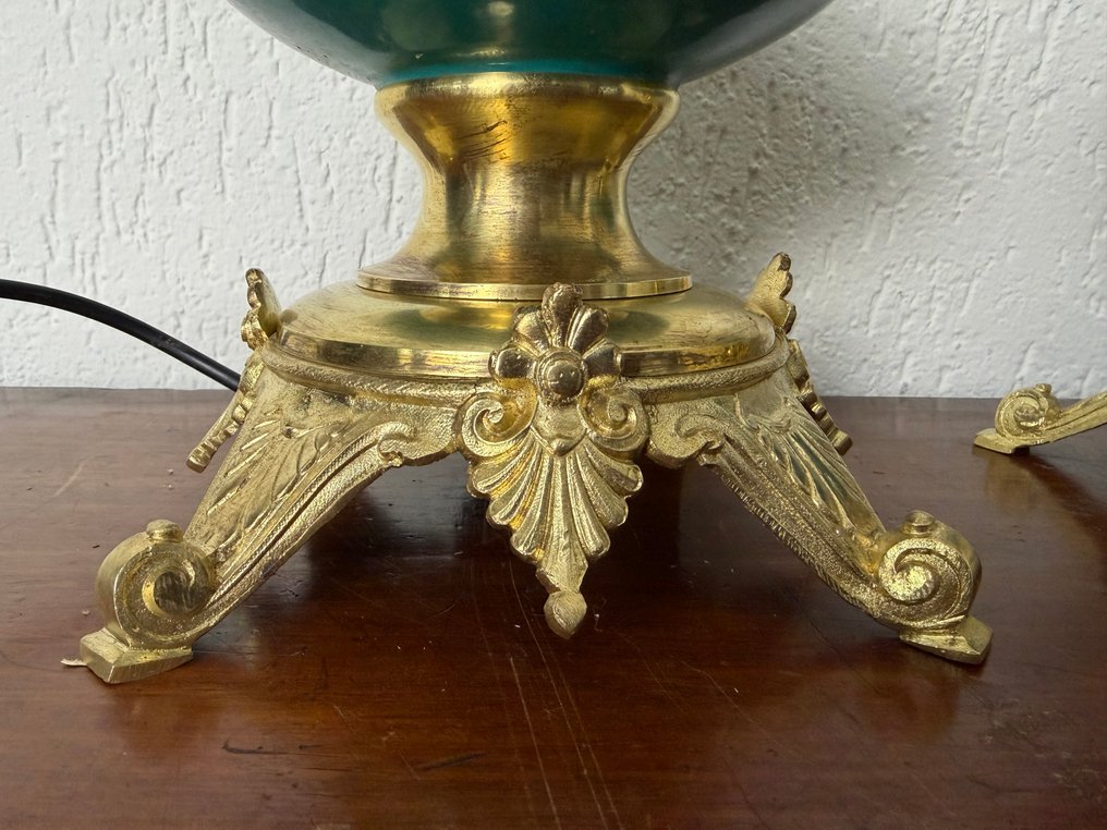 Table lamp (2) - Bronze, Ceramic - Napoleon III lamps #2.1