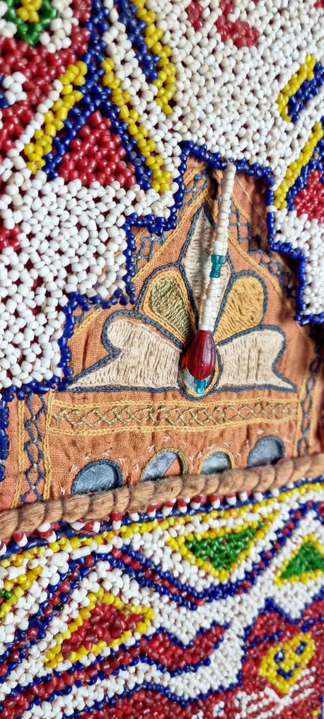 来自古吉拉特Kathi族的Tapiz Chakla - 棉, 玻璃 - 印度 - Early 20th century #2.1