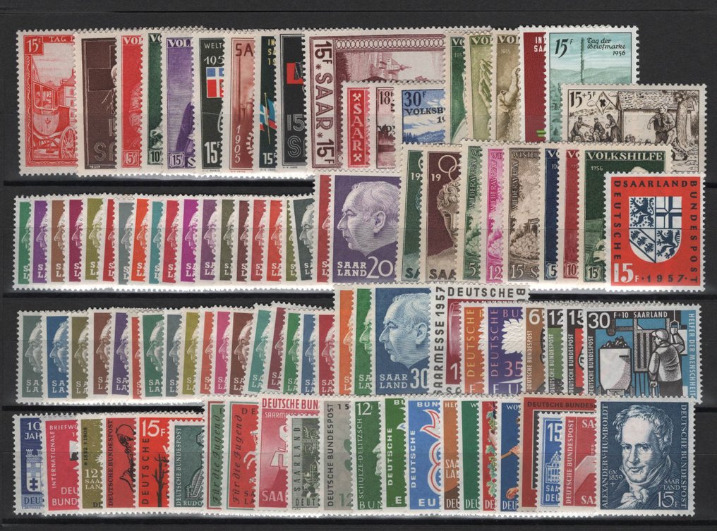 Σάαρλαντ 1948/1959 - καθαρή συλλογή / MNH, ολοκληρώθηκε από το 1953 #4.3