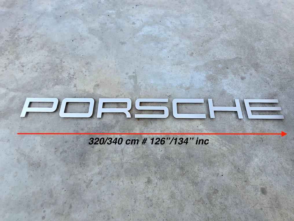 Sign - Porsche - Logo mural qualité professionnel - Aluminium* - XXL --> 300/340cm #1.0