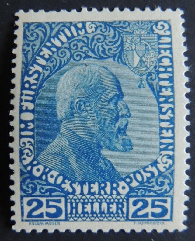 列支敦士登 1915 - 让·王子 Y&T # 3a 蓝色哑光纸张 Y&T c/v 750 € #1.0