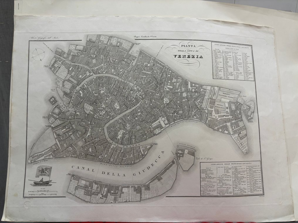 意大利 - 威尼斯; G. Maina e V. Stanghi - Pianta della città di Venezia - 1851-1860 #1.0