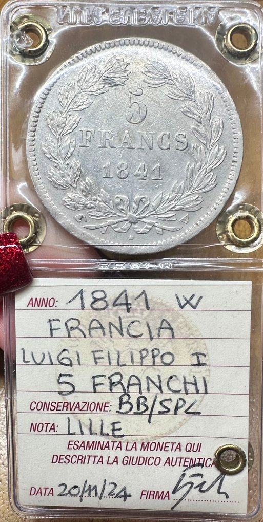 France. Louis Philippe I. 5 Francs 1841-W, Lille  (No reserve price) #2.1