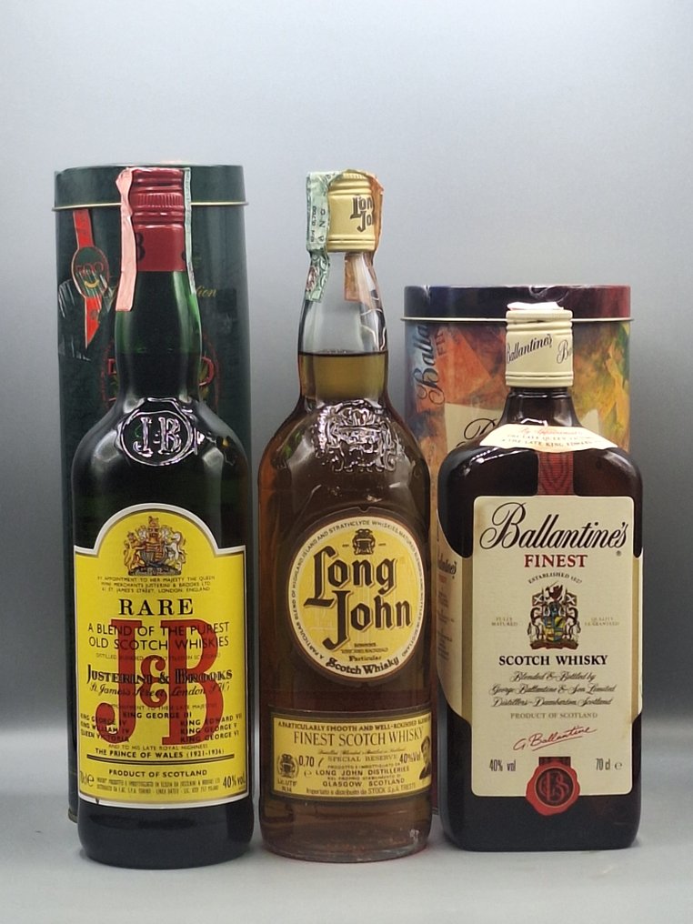 J&B, Long John, Ballantine's  - 70厘升 - 3 瓶 #1.0