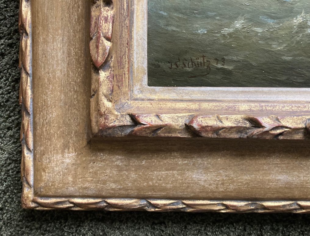 Jan Frederik Schütz (1817-1881) - Zeilboten voor de Zeeuwse kust #4.3