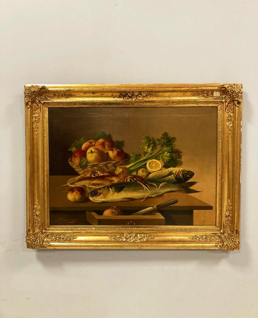 Francesco Malacrea (1812-1886) - Natura morta di pesce #1.0