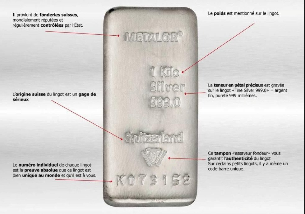 1 quilograma - Prata .999 - Metalor, Switzerland - Selado e com certificado #2.1