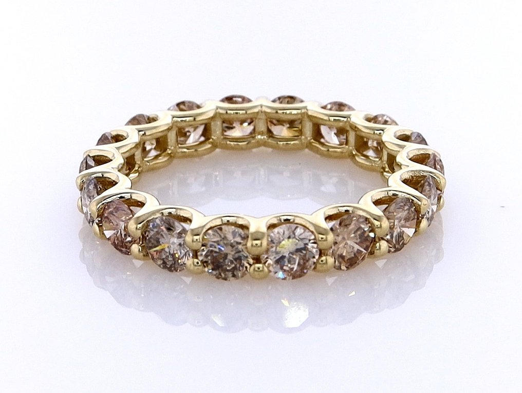 χωρίς τιμή ασφαλείας - Δαχτυλίδι - 14 καράτια Κίτρινο χρυσό -  2.56ct. tw. Διαμάντι (Φυσικού χρώματος) #2.1