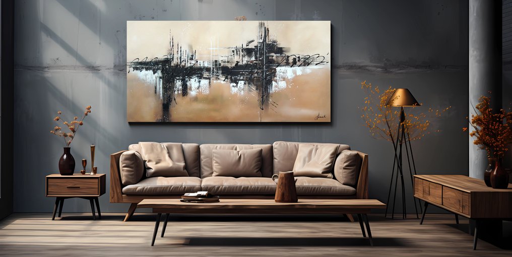 Monika Spiewak - Abstract - Oil Painting Stretched On The Frame - XXL - Ready To Hang - 1/1 Unique Piece #1.0