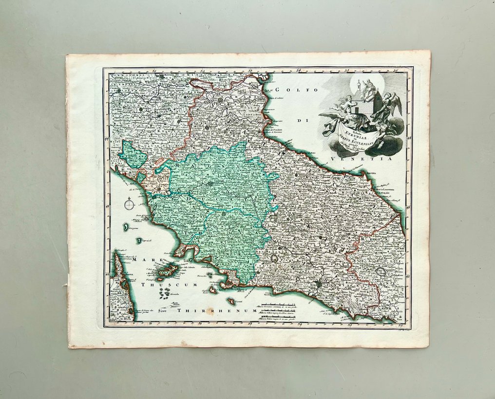 Italy - Tuscany, Umbria (Etruria), Lazio (Papal State); Ch. Weigel / J. E. Adelbulner - Tabula Etruriae et Status Ecclestiast [...] - 1701-1720 #3.2