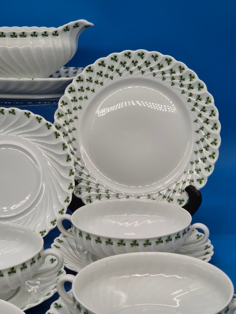 Dinner set - Haviland Limoges – Suppenservice mit Kleeblattdekor – Porzellan - Porcelain #2.1