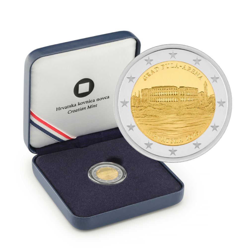 克羅埃西亞. 2 Euro 2025 "Pula" Proof  (沒有保留價) #1.0