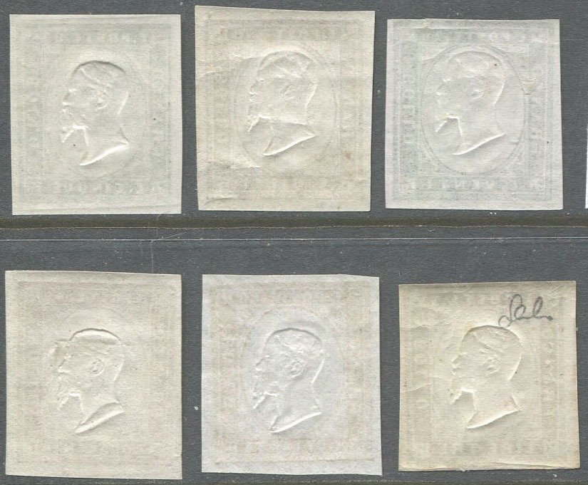 意大利古城邦-撒丁岛 1855/1863 - IV发行——非常漂亮的六个价值系列——CILIO证书 - SASSONE N. 13-14-15-16-17-18 #2.1