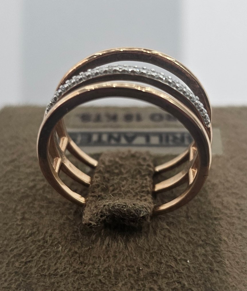 戒指 - 18 克拉 玫瑰金 -  0.18ct. tw. 鉆石 (天然)  - 鉆石 #3.2