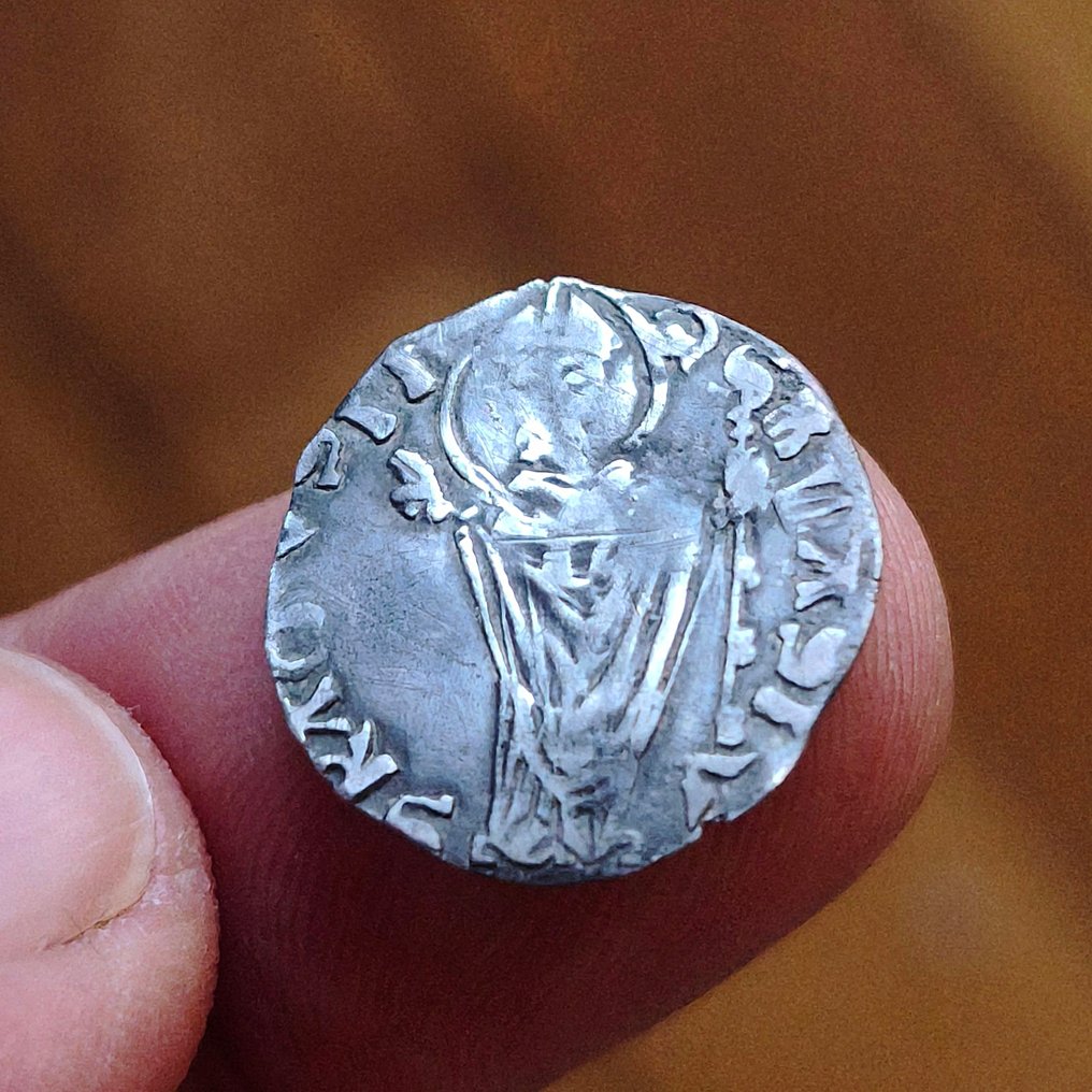 达尔马提亚 - 拉古萨共和国. 1 Silver Grossi Denier ca. 1422-1438 (没有保留价) #1.0