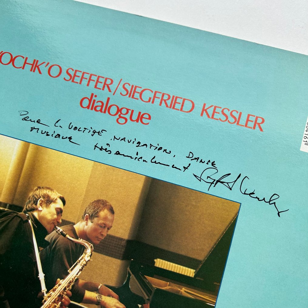 Siegfried Kessler & Yochk'o Seffer - Dialogue Water-Fire (SIGNED by Kessler!!) - 單張黑膠唱片 - 第一批 模壓雷射唱片 - 1986 #2.1