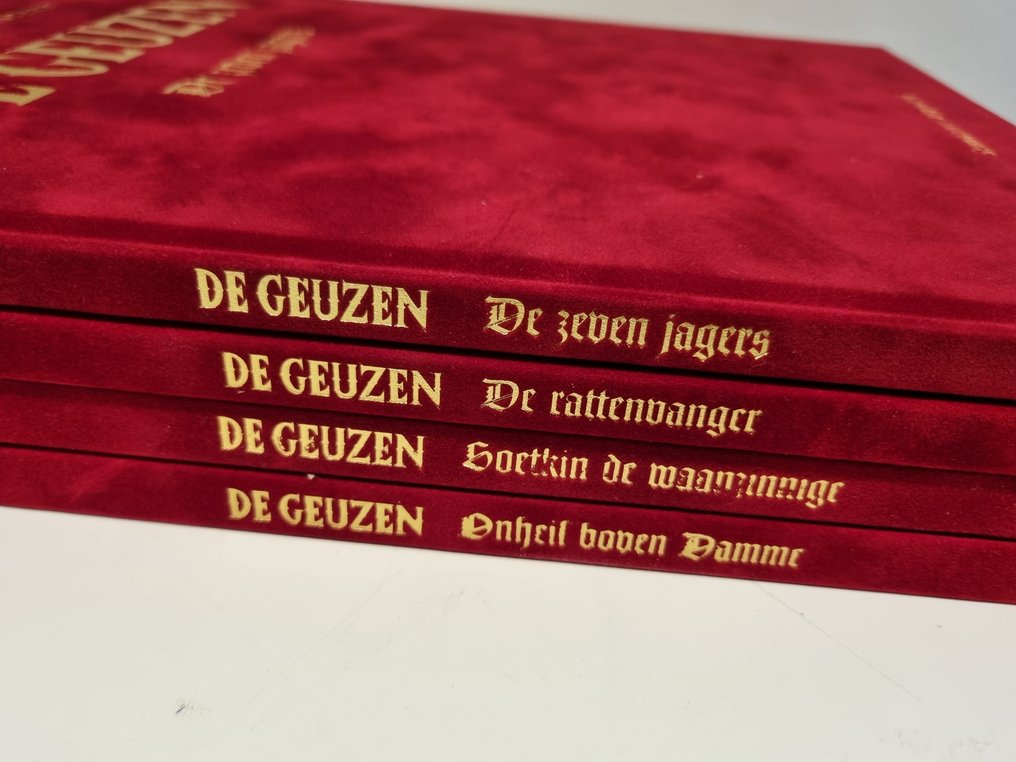 De Geuzen 1, 4, 5 & 6 - De zeven jagers /De rattenvanger / Soetkin de waanzinnige / Onheil over Damme - opdrachttekening - 4 Album - First edition - 2005/2010 #1.0