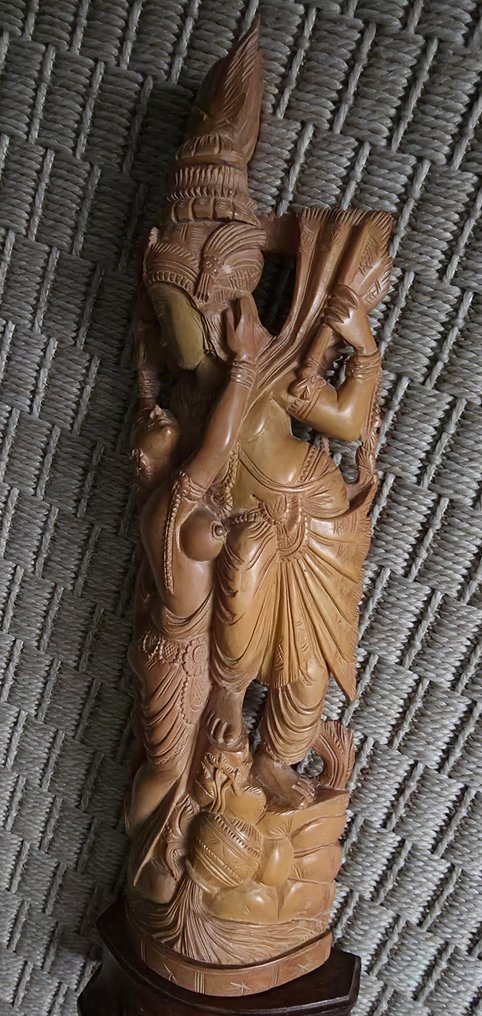 Γλυπτό Rada και Krishna - Ξύλο - Ινδία - Πρώτο μισό του 20ού αιώνα #3.2