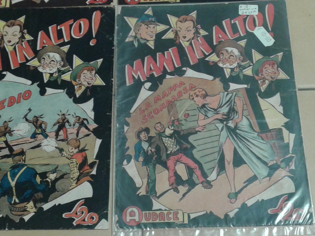 Mani in Alto nn. 8-9-10-12 - Audace (cover di Galep) - 4 Comic - 1949 #4.3