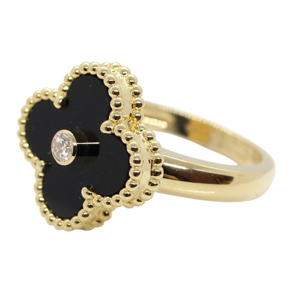 Van Cleef & Arpels - 戒指 - Vintage Alhambra - 18 克拉 黃金 - 钻石 / 玛瑙 #2.1