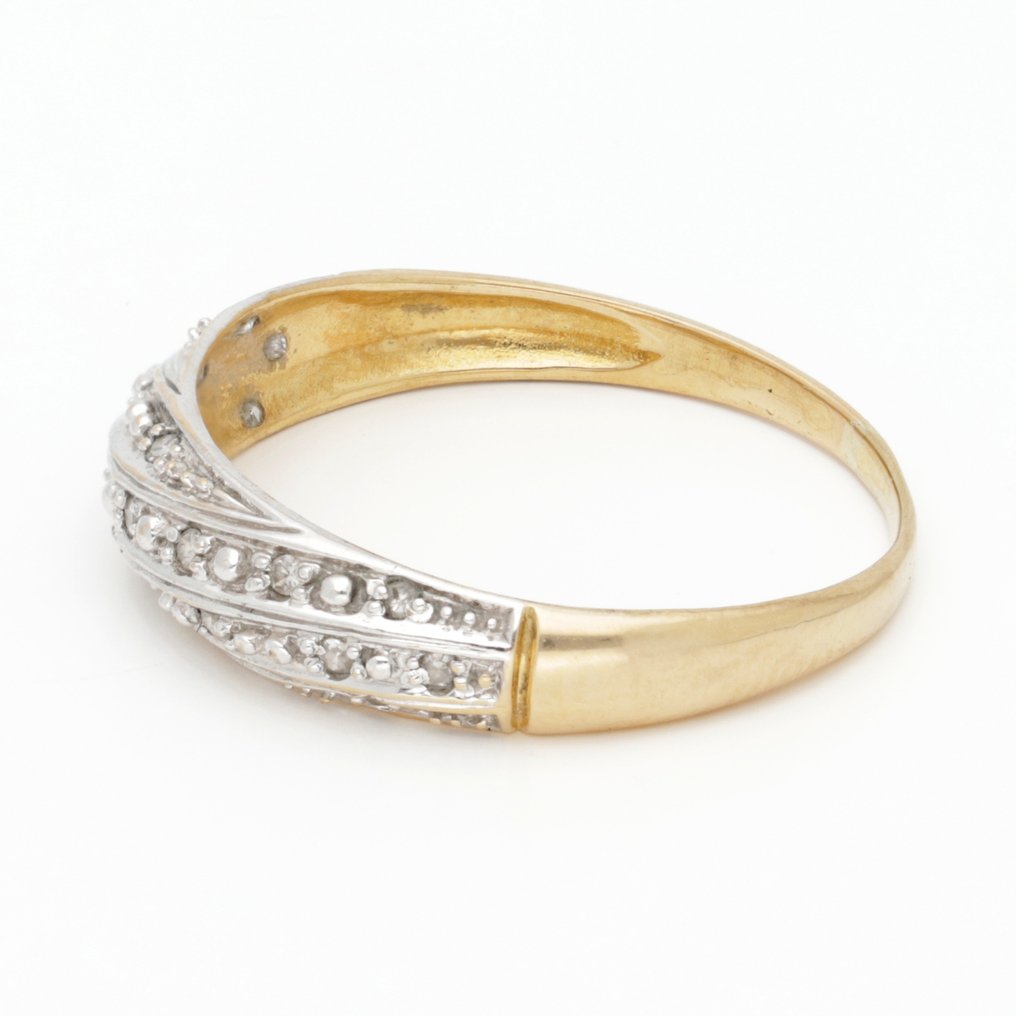 Bague - 18 carats Or jaune Diamant (Naturelle)  #2.1