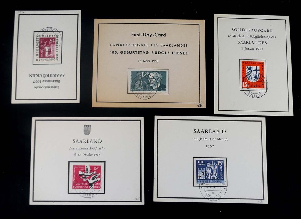 Saarland  - Poste de haute qualité : maximumkarten et FDC. #2.1