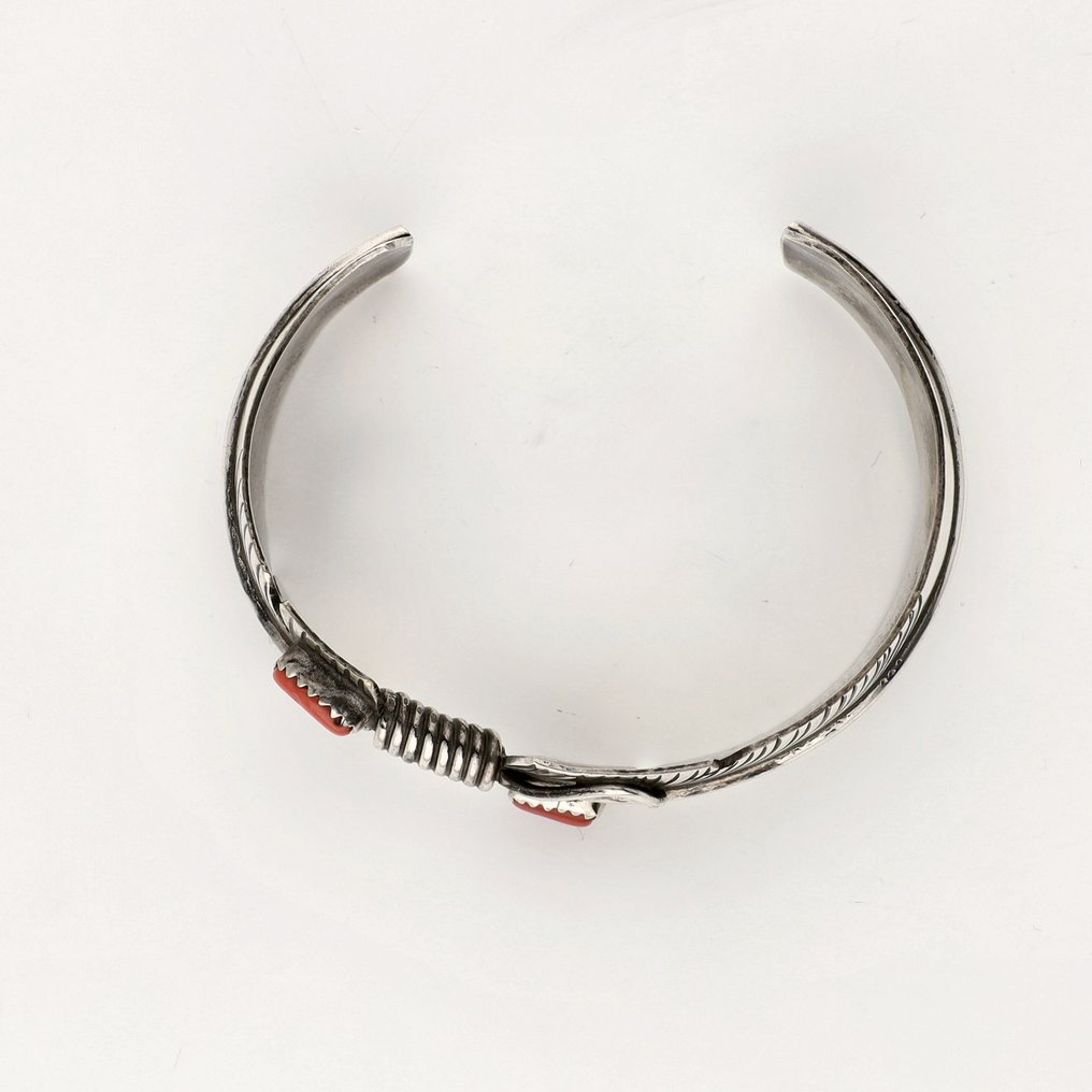 Senza prezzo di riserva - Bracciale Argento - Bloedkoraal #4.3