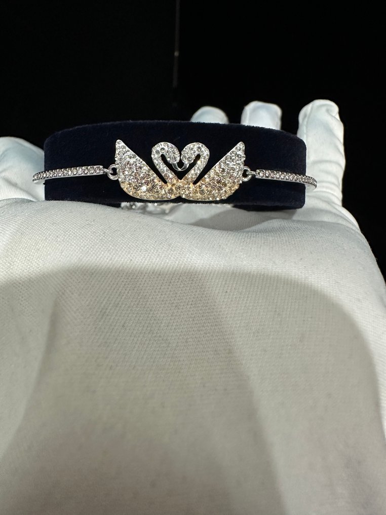 Swarovski - Άγαλμα, Double Swan Gradient Crystal Bracelet - 0 cm - Κρύσταλλο #1.0